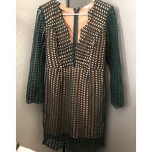 Luxxel dark green mini dress